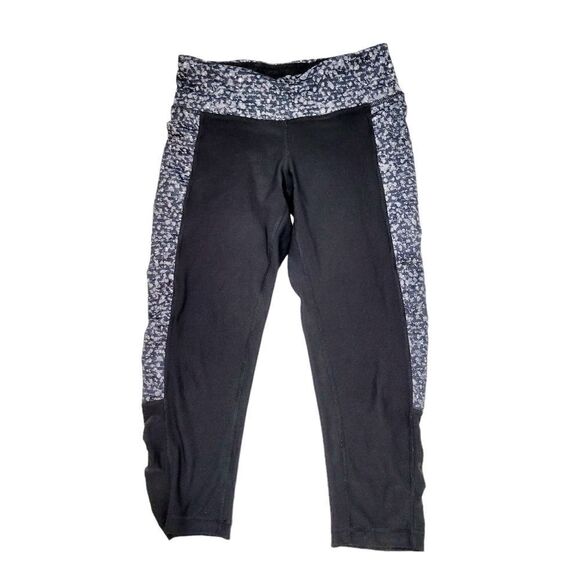 2/$20 90 Degree By Reflex Black With Floral Pattern Legging Pants Size: XS - Picture 1 of 7